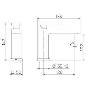 Monocomando Lavatorio Mesa Ouro Escovado New Edge - Docol