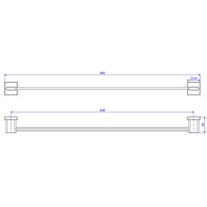 Porta Toalha 600mm Gl33 2040 060 Polo Gold - Deca