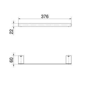Porta Toalha Bastao Rosto 300mm Docolflat Niquel Escovado - Docol