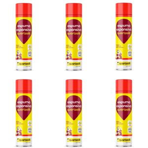 Kit 6 Espumas Expansiva Pc 500ml - Quartzolit