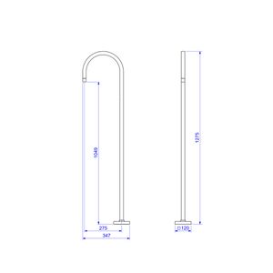 Torneira De Piso Curva Red Gold Tube 1199 Rd - Deca