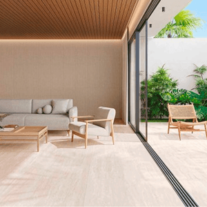 Porcelanato Travertino Classico Satin Esmaltado Retificado 100,0x100 - Biancogres