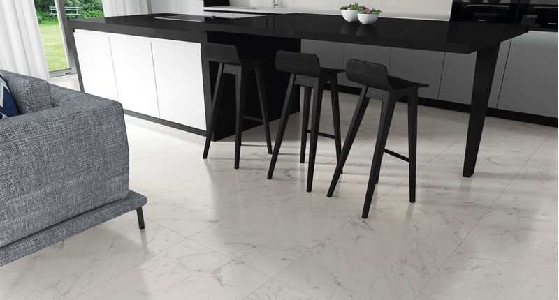 porcelanato lumina carrara natural esmaltado retificado  584x1170  portinari