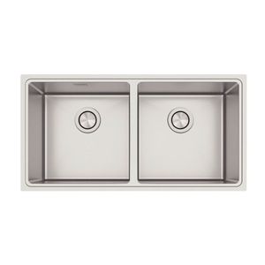 Cuba Inox Quadrum 2c 40 Acetinado + Acessorios 89,0x46,0x20,5 - Tramontina