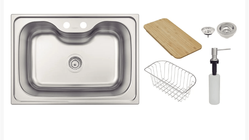 cuba morgana undermount aco inox com dosador de sabao tabua e cesto aramado  tramontina