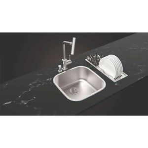 Cuba Sobrepor/embutir C/ Válvula R9 4.1/2  Aria Maxi Inox Acetinado 40,0x40,0x20,0 - Tramontina