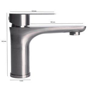 Titanium Grafite Monocomando Lavatorio Mesa Bica Baixa - Levo