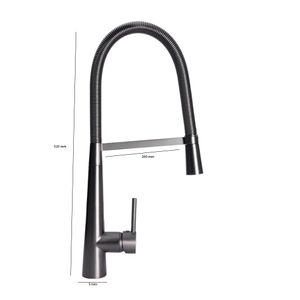 Evora Grafite Monocomando Gourmet Para Cozinha - Levo