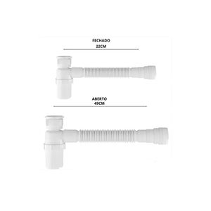 Sifao Sanfonado Universal Branco C/  Copo 7/8 (40,50mm) - Astra