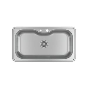 Cuba De Cozinha Retangular Facile Inox Com Deck 80x40cm - Deca