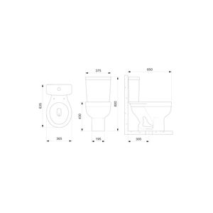 Bacia P/ Caixa Acoplada S/abertura Acesso Plus Branco (pne) - Celite