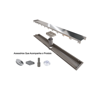 Ralo Linear Elleve Vertex  Tampa Oculta  16 X 16 X 22 Cm - Ralo Linear