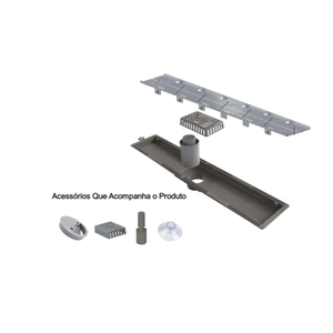 Ralo Linear Elleve Vertex  Tampa Oculta  16 X 16 X 22 Cm - Ralo Linear