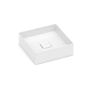 Cuba De Apoio Quadrada Terra Branco S/ Mesa 35,0x35,0x12,0 Cm - Roca Louça
