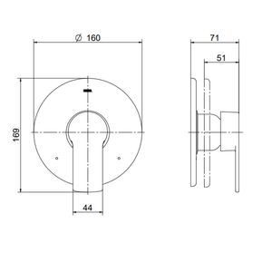 Acabamento  Monocomando Chuveiro/ducha Para Base Argon Ouro Polido - Docol