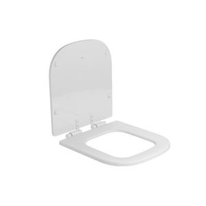 Assento Branco Poliester Slow Close - Deca