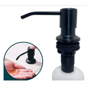 Dispenser Dosador Embutir Black Matte  Redondo 500ml - Ouse Metais