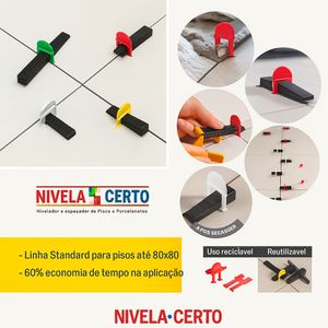 Nivela Certo Standard 3,0mm Estreito Pacote 100 Pcs - Nivela Certo