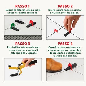 Nivela Certo Standard 3,0mm Estreito Pacote 100 Pcs - Nivela Certo