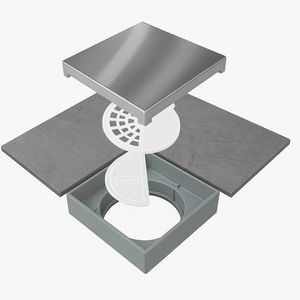 Ralo Branco Tampa  Inox C/ Aba 15x15 - Multicerto