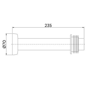 Tubo De Ligacao Ouro Escovado  P/ Bacia 25cm - Docol