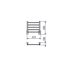 Porta Toalha Quadra Premium Fio Oculto Pequeno - Crismoe