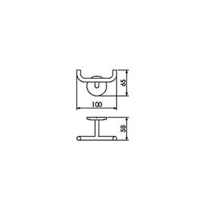 Cabide Duplo Reto Round Cromado - Crismoe