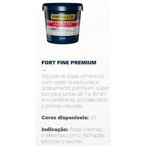 Rejunte Fort Fine Branco 2kg - Fortaleza
