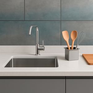 Match Mini Porta Utensilios Escovado 15x17 Cm - Mekal