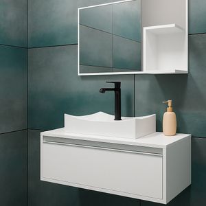Luxor Monocomando Lavatorio Bica Alta Black Matte - Ouse Metais