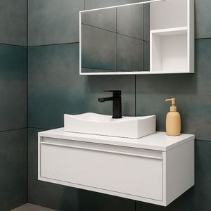 Luxor Monocomando Lav Bica Baixa Black Matte - Ouse Metais