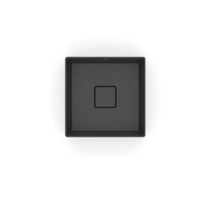 Terra Matte Black Cuba De Apoio Quadrada S/ Mesa 30x30x12 Cm - Roca Louça