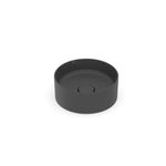 terra matte black cuba de apoio redonda s mesa 30x30x12 cm  roca louca