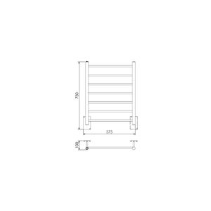Porta Toalha Grande Ruby Premium Com Fio Oculto Inox - Crismoe