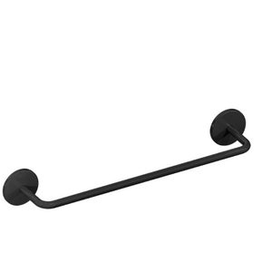 Toalheiro Round Preto Fosco  30cm - Crismoe