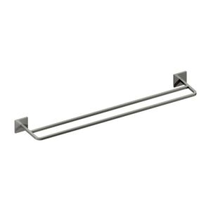 Toalheiro Duplo Quada Niquel Escovado 60cm - Crismoe