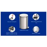kit lixeira inox c pedal brasil 12l 94538112  tramontina