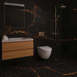 Piso Habitare Black Polido Pr91301 Esmaltado Retificado 56,0x113,0 - Bellacer