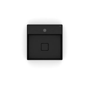 Cuba De Apoio Quadrada C/ Mesa Terra Matte Black 350x350 Cm - Roca Louça