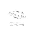 toalheiro simples soul inox polido 300mm  zen design