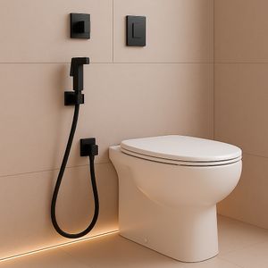 Ducha Higienica Quadra Luxo  Black Matte - Ouse Metais