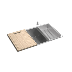 Cuba De Cozinha Retangular Com Acessorios Suprema Inox 75,0x40,0x20,0 Cm - Deca