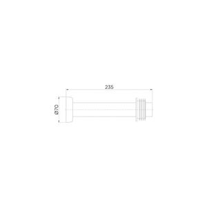 Tubo De Ligacao Cromado P/ Bacia 25cm - Docol