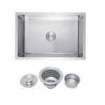 cuba quadrato chrome inox cozinha c valvula 68x45x20  levo