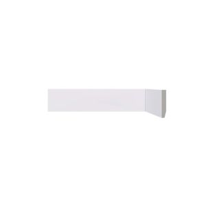 Rodape Lev71  Liso 70x13mm - Barra 2,40m Branco - Santa Luzia