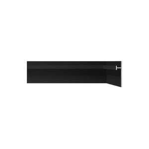 Rodape 21484 Preto Neo Aluminio 62x14mm - Barra 3,00m Fracionado - Santa Luzia
