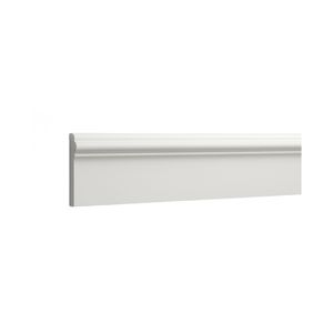 Rodameio 467 Branco Frisado 60x23mm - Barra 2,40m - Santa Luzia
