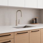 misturador monocomando urban industrial inox cozinha mesa bica movel quadrado 10 a 40mca  deca