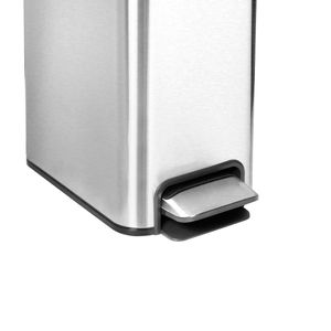 Docolflat Inox Escovado  Lixeira Piso 7l - Docol