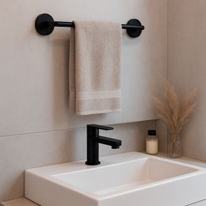 Porta Toalha 30cm Orbita Black - Levo